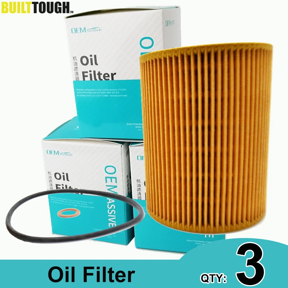 QTY 3, Oil Filters 11427512300 For Alpina B3 BMW 325Ci 330Ci 330i 330xi 530i 728i,iL X3 X5 Z3 Z4 E36 E39 E46 E53 E60 E65 E85