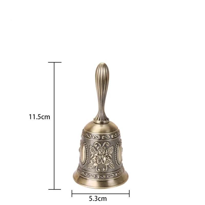 1PC Retro Metalen Tone European Style Hand Bell Craft Decoratie Alarm Bell Handicraft Christmas Bell Wind Bell Christmas Craft