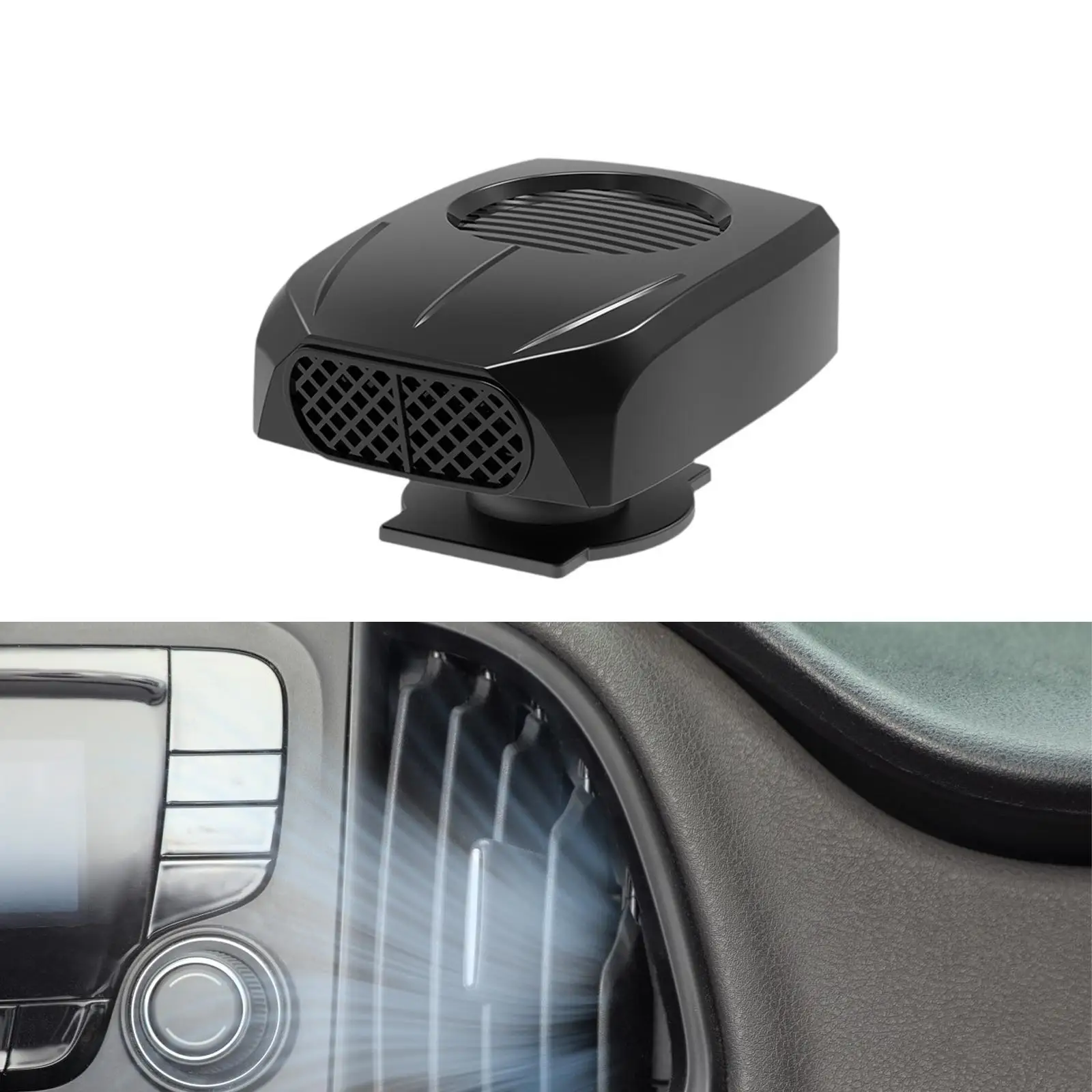 Compact Vehicle Heater 12V Plug in Cigarette Lighter Portable Defogger Demister Windshield Warmer for Car Truck