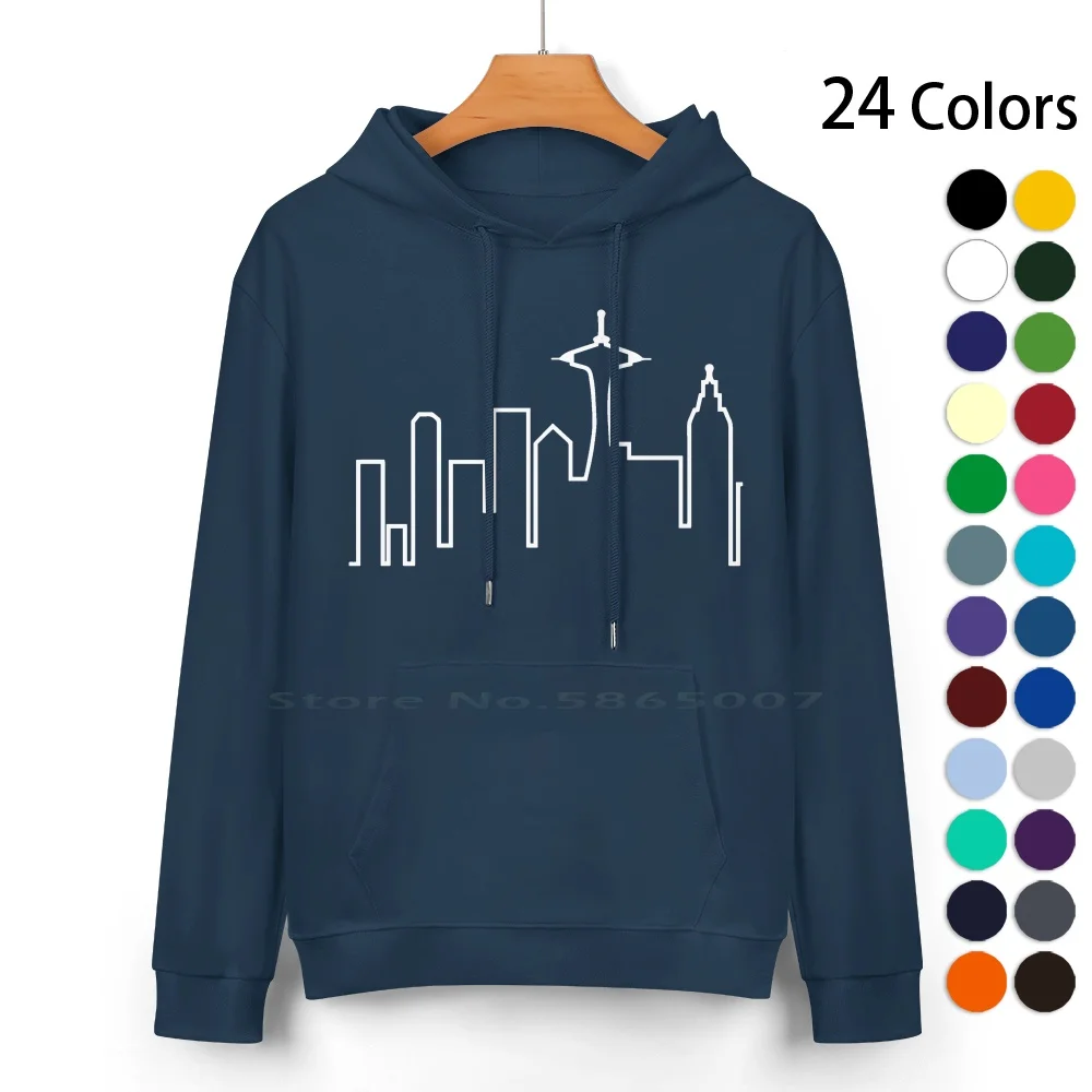 Skyline ( Frasier ) Pure Cotton Hoodie Sweater 24 Colors Cafe Sign Frasier Crane Niles Crane Coffee Cup Marty Crane Crane