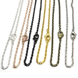 10 pz/lotto Collana a catena a maglia ovale color oro nero con chiusura a moschettone 50 cm di lunghezza Collana con ciondolo fai da te Risultati per la creazione di gioielli