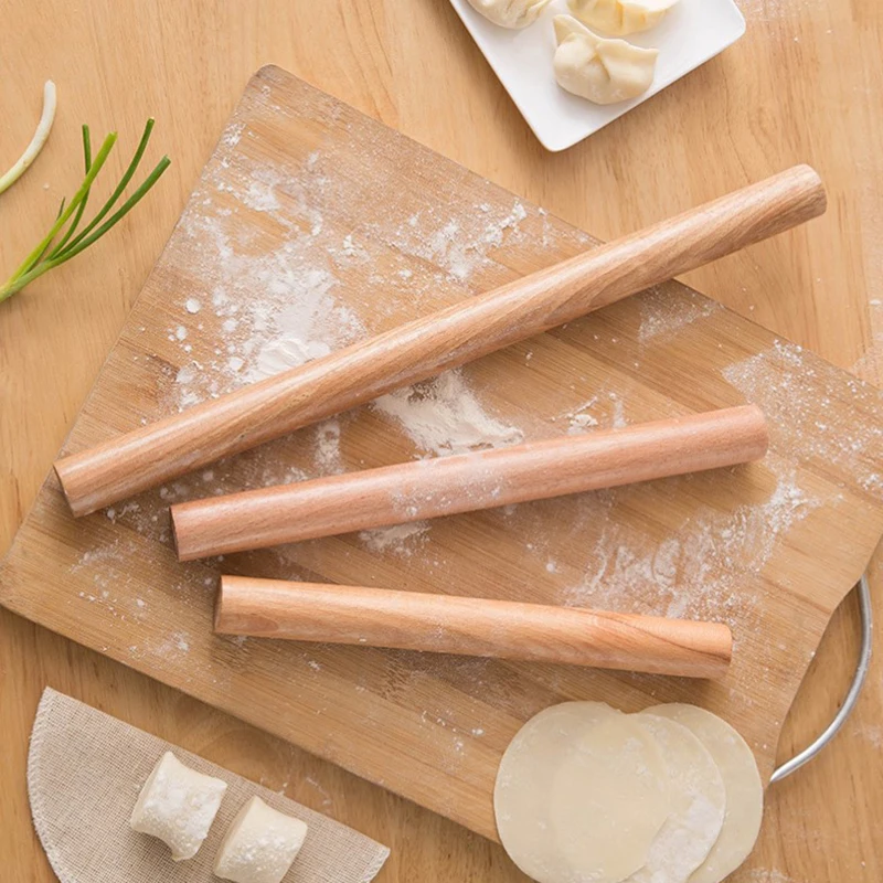 4 Size Wooden Rolling Pin Make Pasta Dumplings Fondant Biscuit Cake Tools Pastry Roll Dough Roller Kitchen Baking Accessories