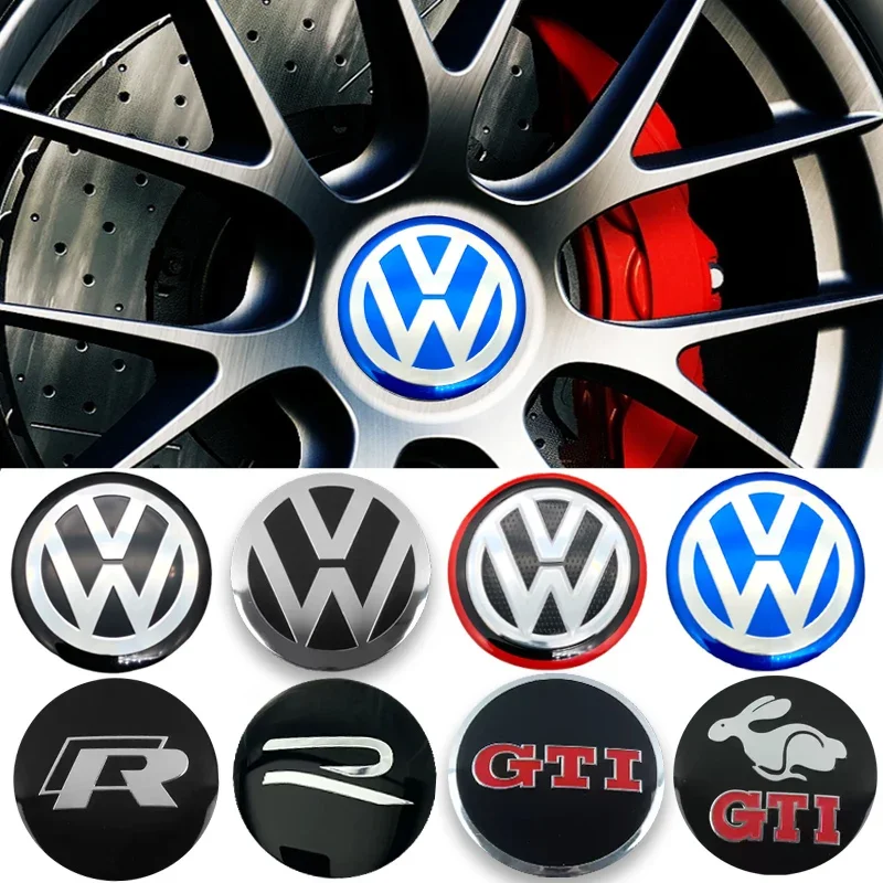 56/60/65/70/75/90/120mm Car Wheel Center Decal Hub Sticker for VOLKSWAGEN Golf 5 6 7 Polo Passat Tiguan CC Bettle Bora Touran