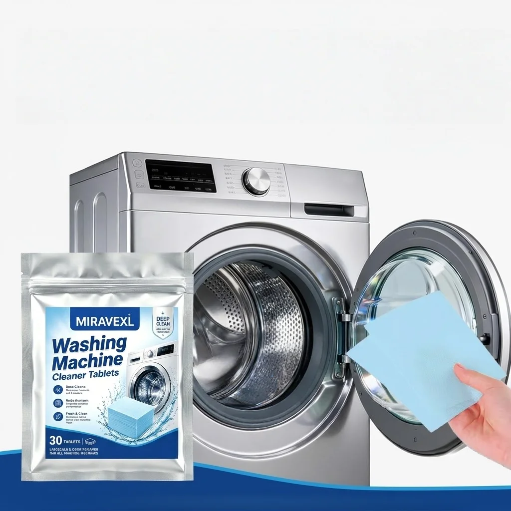 30Pcs Washing Machine Cleaner Tablets, Deep Clean Washer Tub Descaler Remove Limescale Mold Mildew Odor, Fit Front Load, etc.