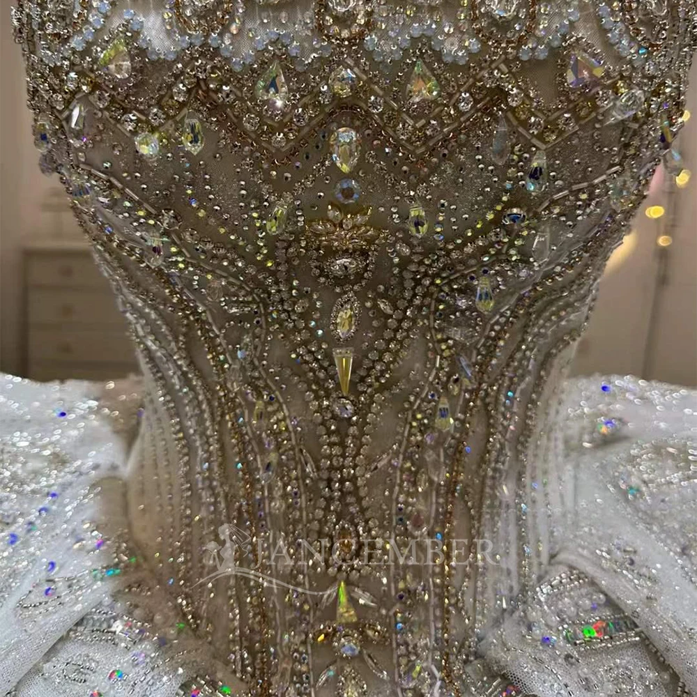 فستان زفاف منفوش بدون أكمام من الأورجانزا فساتين العروس مخصصة مطرز فستان زفاف العلامة التجارية الجديدة قطار المحكمة فيستدوس دي نوفيا #5