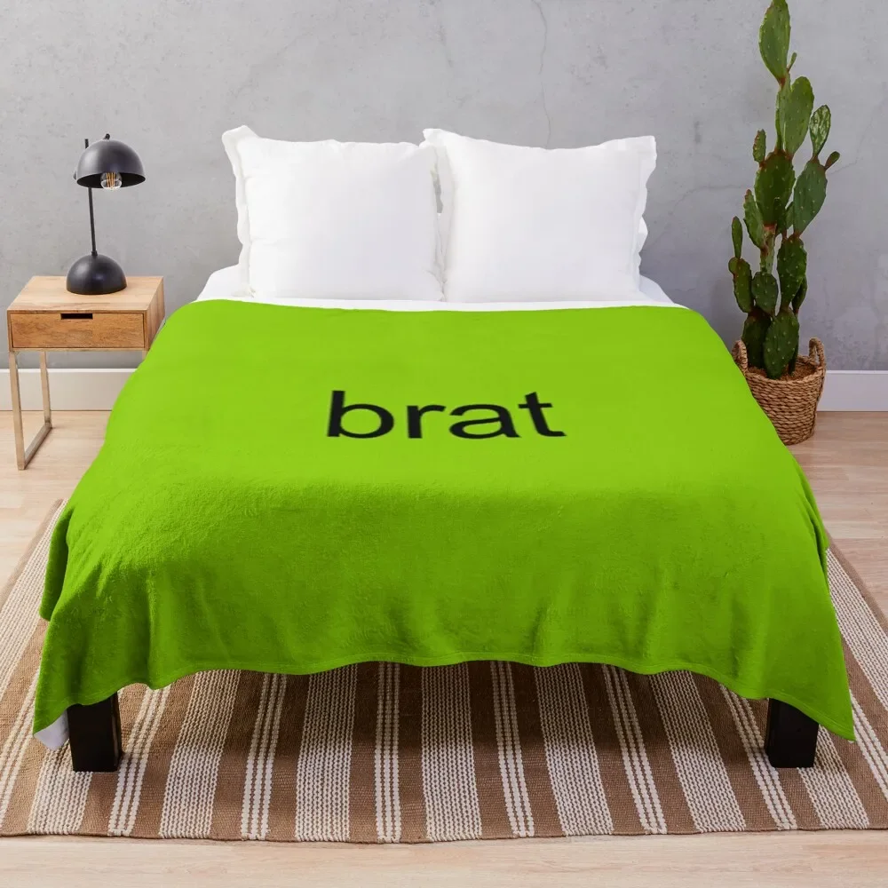 

brat charli xcx Throw Blanket Hairy Luxury St Blankets