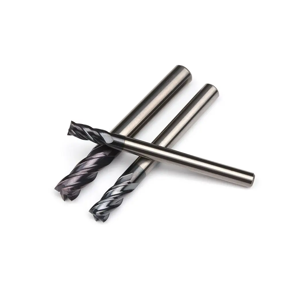 4 Flute Mill Cutter 1mm 1.5mm 2mm 2.5mm 3mm 4mm 5mm 6mm High Quality Tungsten Steel Endmill Cutting Machine Tools For Home DIY