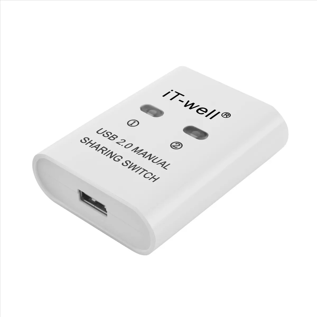 A49T  USB Printer Sharing Device, 2 in 1 Out Printer Sharing Device, 2-Port Manual Kvm Switching Splitter Hub Converter White