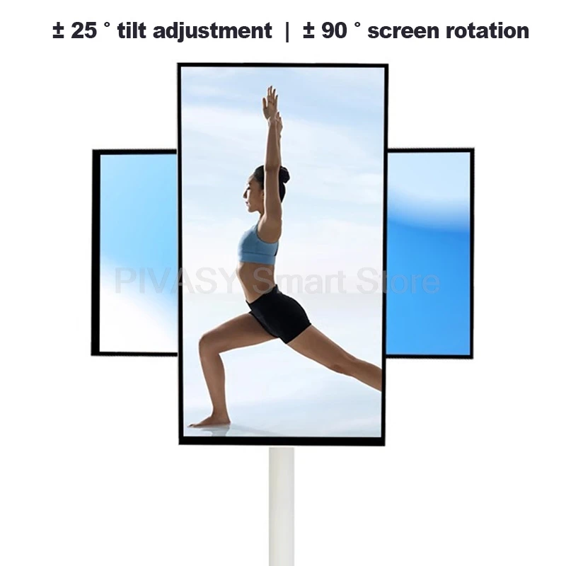 Pantalla táctil de 21,5 pulgadas, Android Smart TV, batería de 6000mAH, dispositivo BFF de 8 + 128G, Monitor móvil giratorio para gimnasio al aire libre en vivo