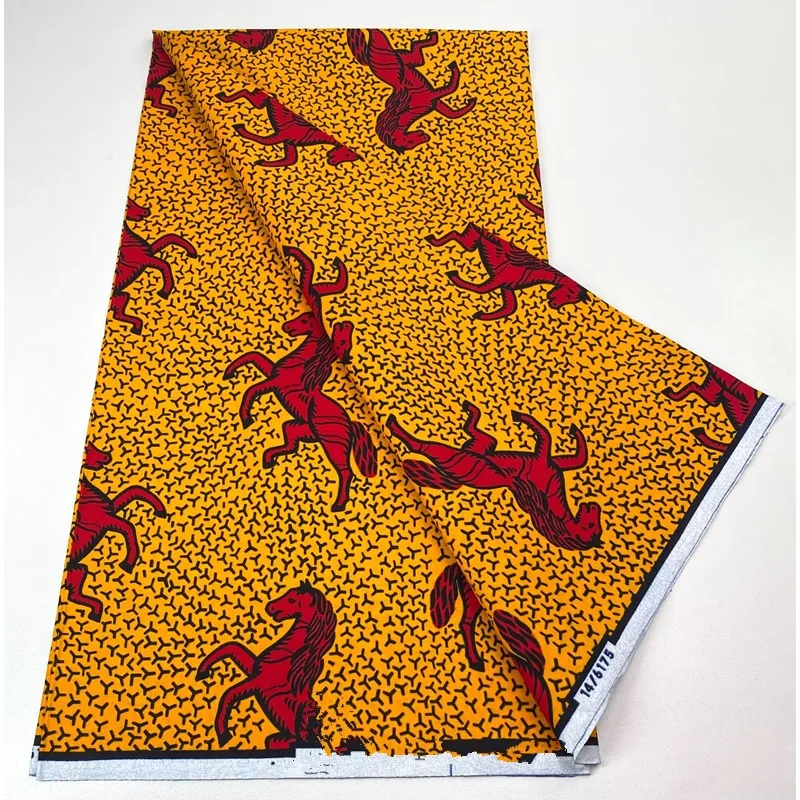 2026 Wholesale Super 6 yards African Ankara Wax Fabric New Fashion 100% Cotton Soft Tissu Women Pagne African Wax Prints