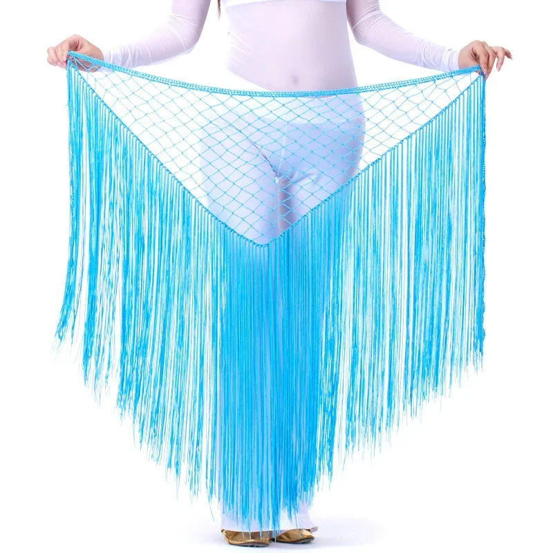 

Argentine Style Triangle Scarf Tassel Shawl Belly Dance Costume Belly Dance Waist Chain Belly Dance Hip Scarf Mermaid