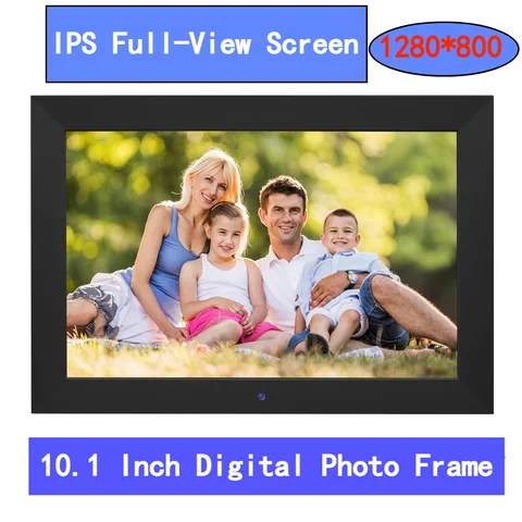 10 인치 화면 LED 백라이트 HD IPS 1280*800 디지털 사진 프레임 전자 앨범 그림 음악 영화 전체 기능 좋은 선물