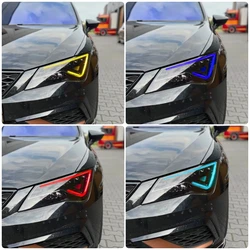 Yellow Angel Eyes DRL Boards 5F0941475A 5F0941476A For 2017-2020 Seat Leon LED Headlight Daytime Running Light CSL Blue Red