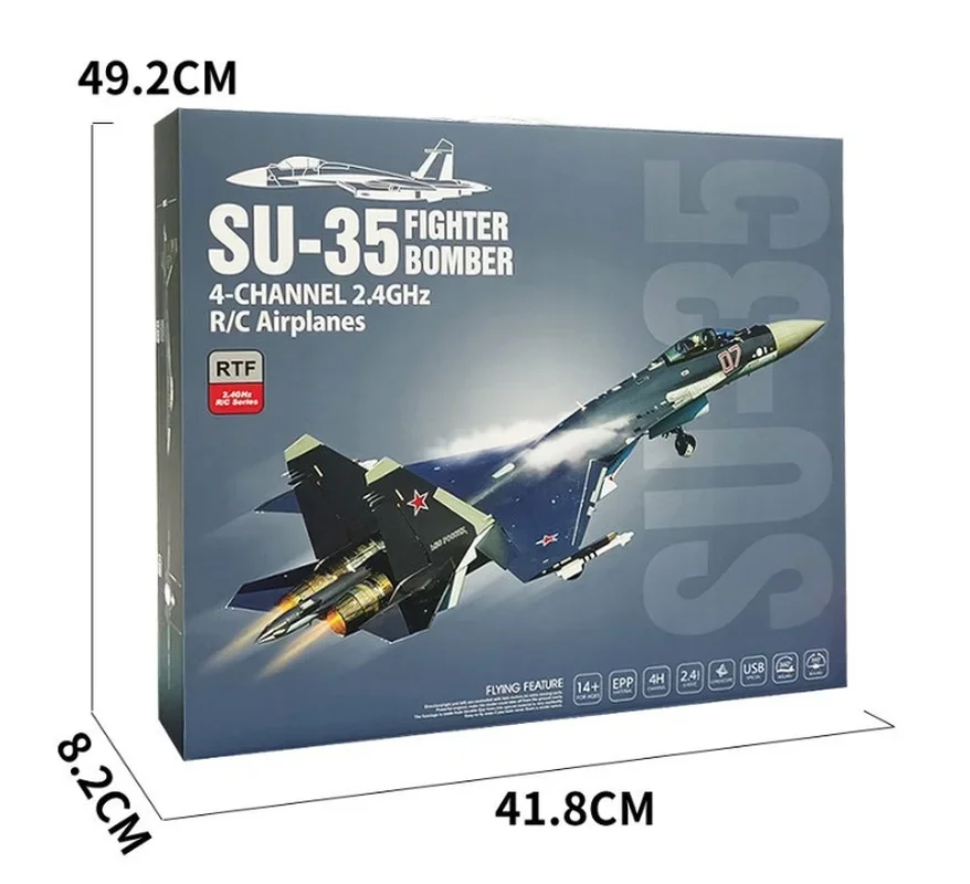 Qf009 Su35 Four Channel Fighter Fixed Wing Rc Plane Craft Foam Aircraft Electric Model Remote Control Glider