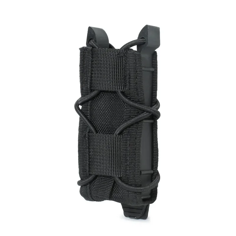 al-person CS tactical pistol single magazine 9MM elastic quick-draw holster Military enthusiast MOLLE tool bag accessory pouch