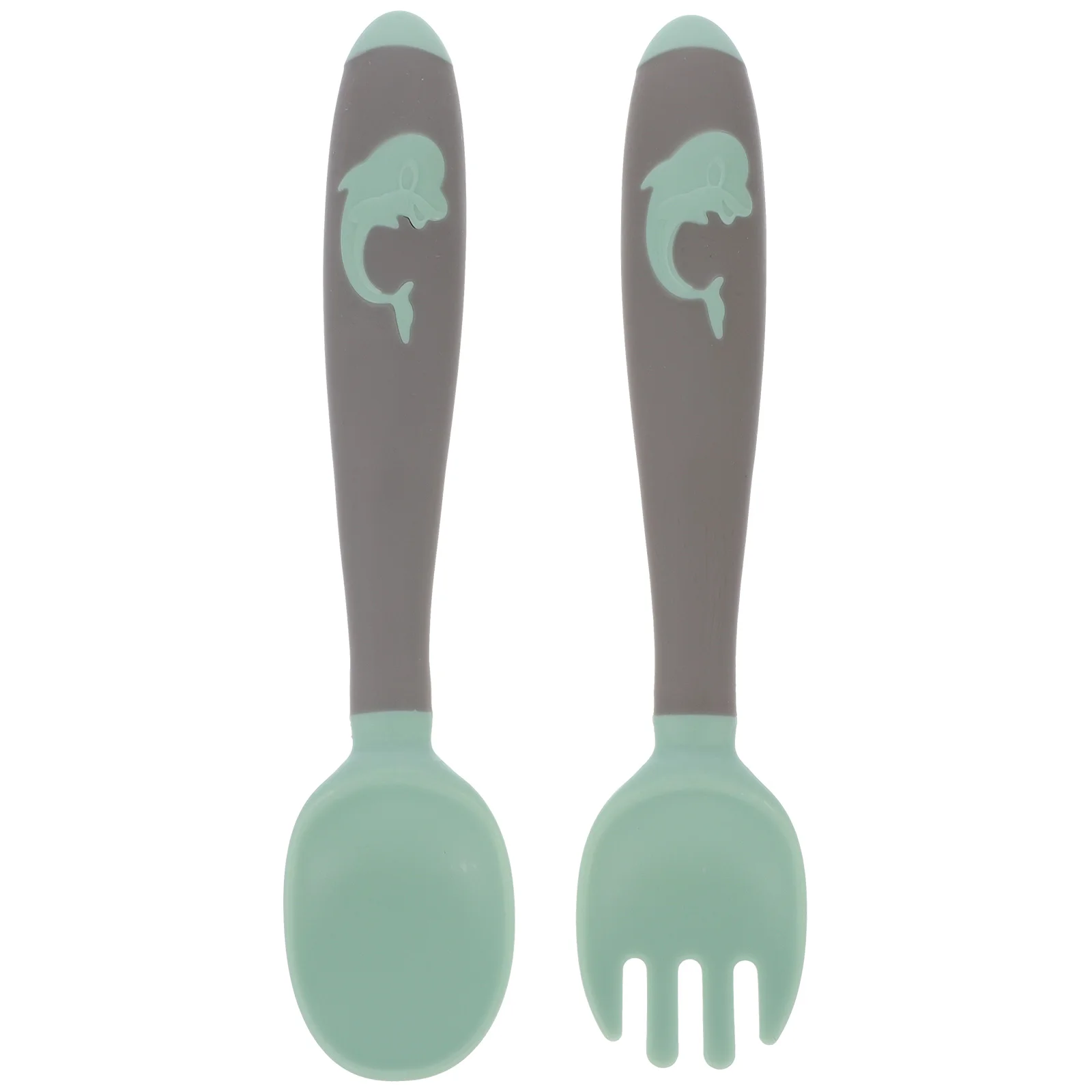 1 conjunto de garfo colher do bebê conjunto grau alimentício material seguro fácil aperto para treinamento alimentação dobra talheres ferramenta refeição crianças