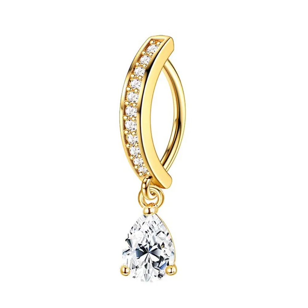 Cute Stainless Steel Zircon Belly Button Rings Sexy Gold Silver Gem Navel Piercing Pink Butterfly Shiny Body Jewelry Men