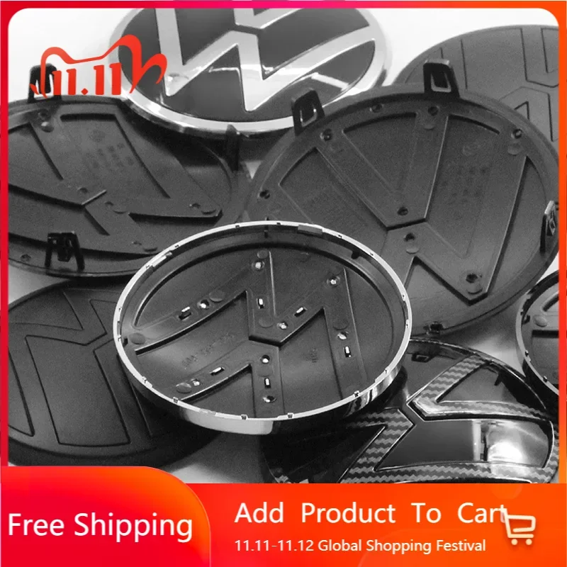 

For VW Volkswagen Jetta MK5 Golf 1Pc For Volkswagen Polo 2019-2024 139mm 110mm 5H0853601D VW Car Logo Emblem Hood Front And Rea