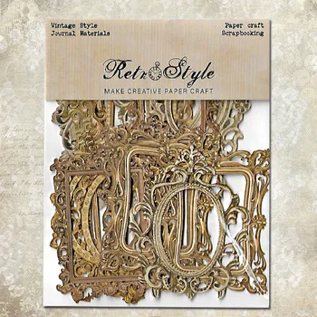 20 adet/torba Vintage bakır sınır kolaj malzeme günlüğü karalama defteri dekorasyon mutlu planlayıcısı dekorasyon