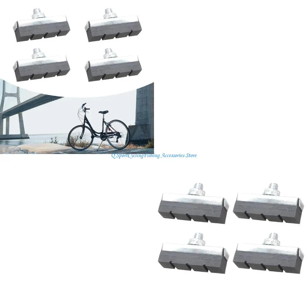 

Bicycles V Brake Pad Set, 2 Pair Bikes Brake Shoes for Mountain Bicycles Front Back Wheel, V Brake Pad for Bicycles