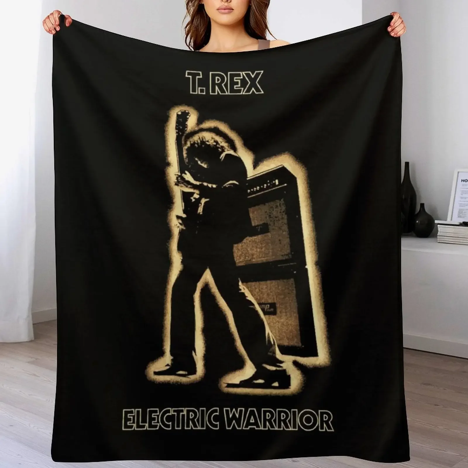 T.REX - ELECTRIC WARRIOR Throw Blanket Year Round Soft Comfortable Blanket for Home