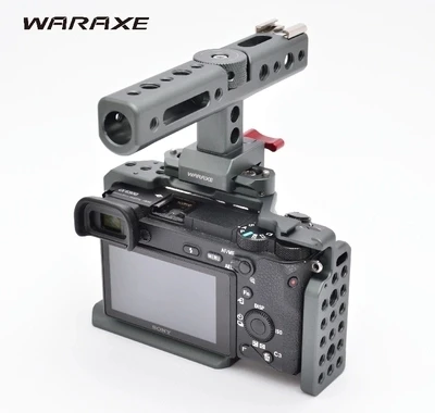 WARAXE A6 Kit Camera Cage For NATO Rail Handle Grip for  ILCE-6000 6300 A6500 1/4