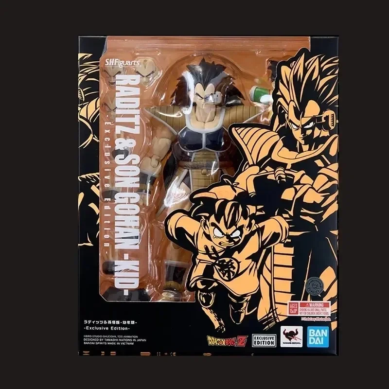 In Stock Original Bandai SHFiguarts Exclusive Edition Dragon Ball Raditz & Son Gohan Action Figure Anime Boxed Model Toy