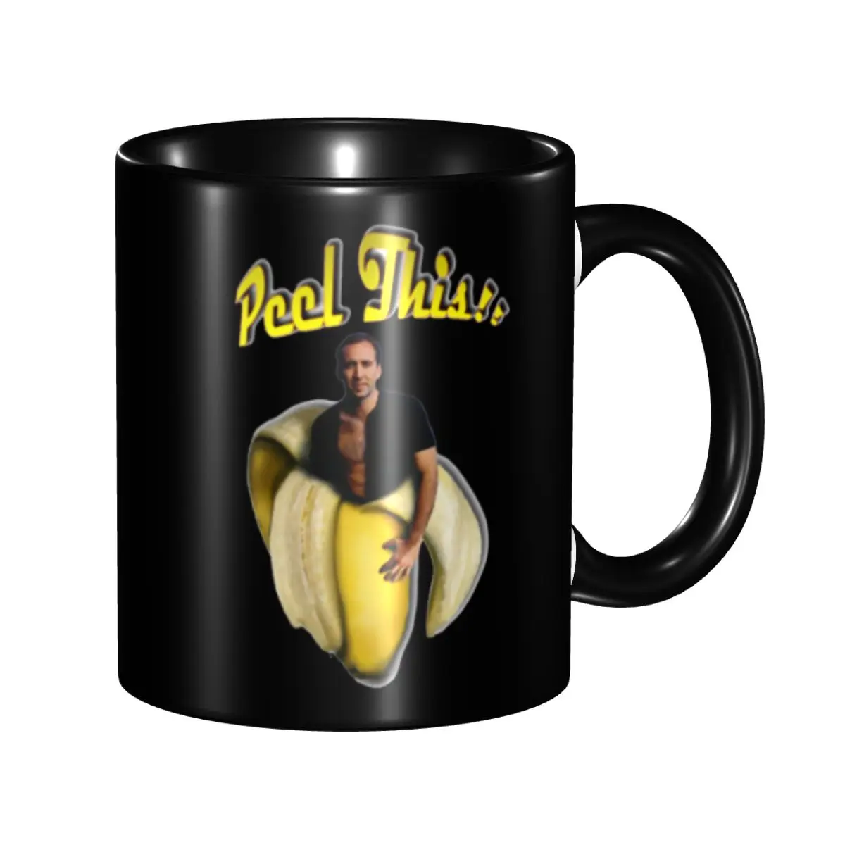 

DIY Nicolas Cage Banana Ceramic Mugs Custom Funny Meme Coffee Cup Creative Gift