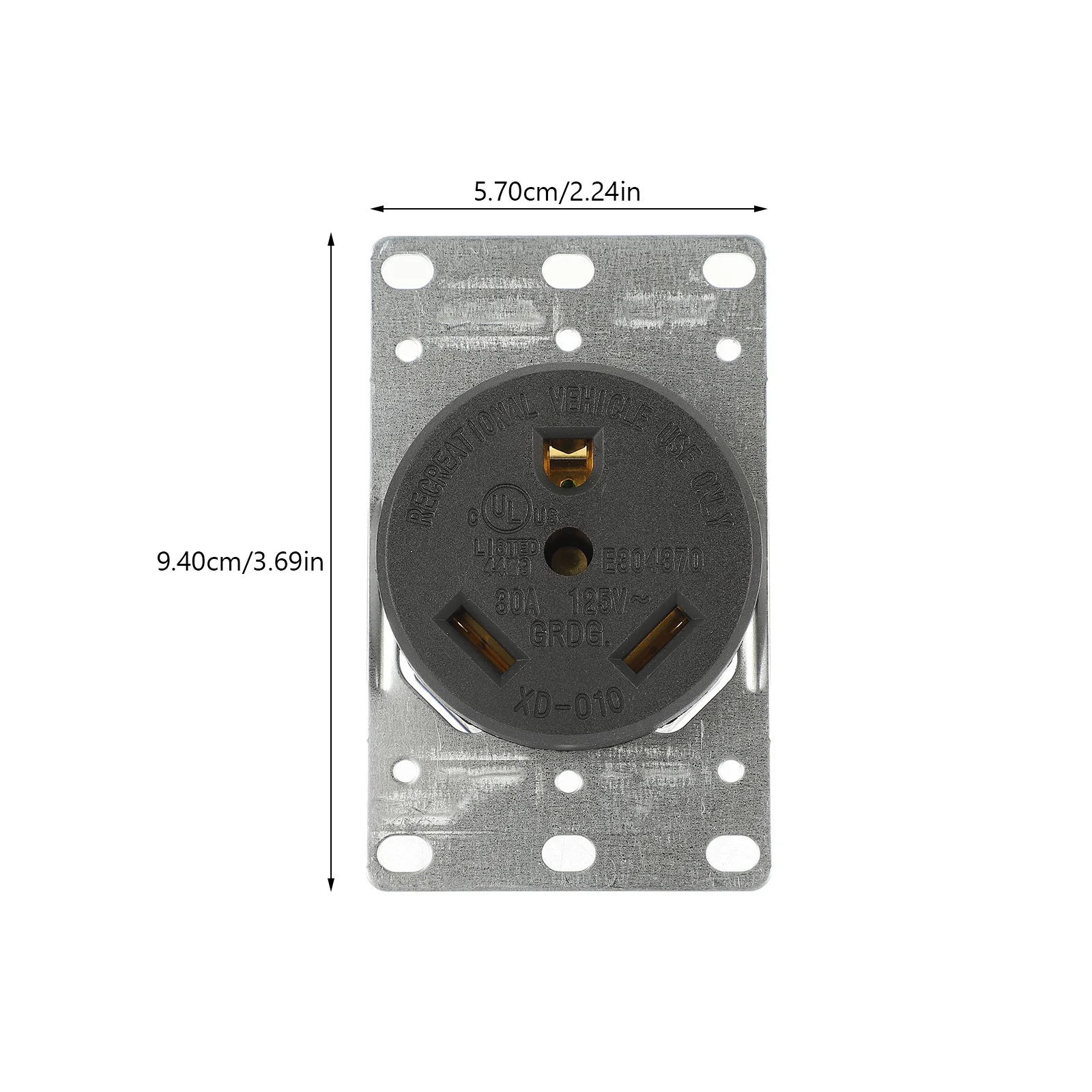 Outlet Splitter Socket Electrical Straight Blade Receptacle Flush Mounting Travel for Trailers Plug