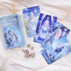 New Crystal Love Tarot Cards Deck 12x7cm Blue Romance Relationship Soulmate Twin Flame Divination Oracle Card Game Stars Tarot