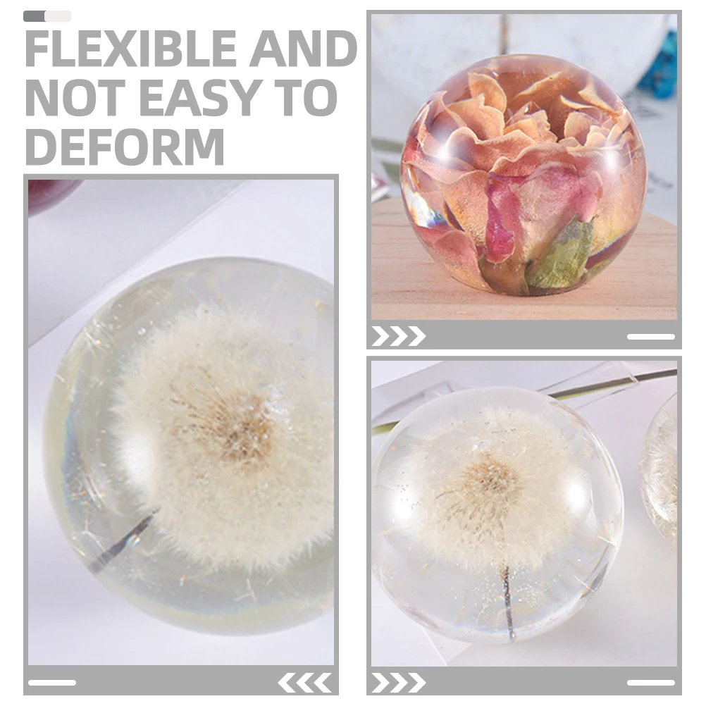 

1 шт. силиконовая форма в форме шара, гибкая форма для рукоделия из кристаллической смолы для украшения, декоративная сфера, ремесленные изделия, литье