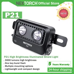 NEXTORCH P21 Portable Light, 3000 Lumen High Brightness Searchlight, Rechargeable, for Tactical Lighting, Shields, Duty