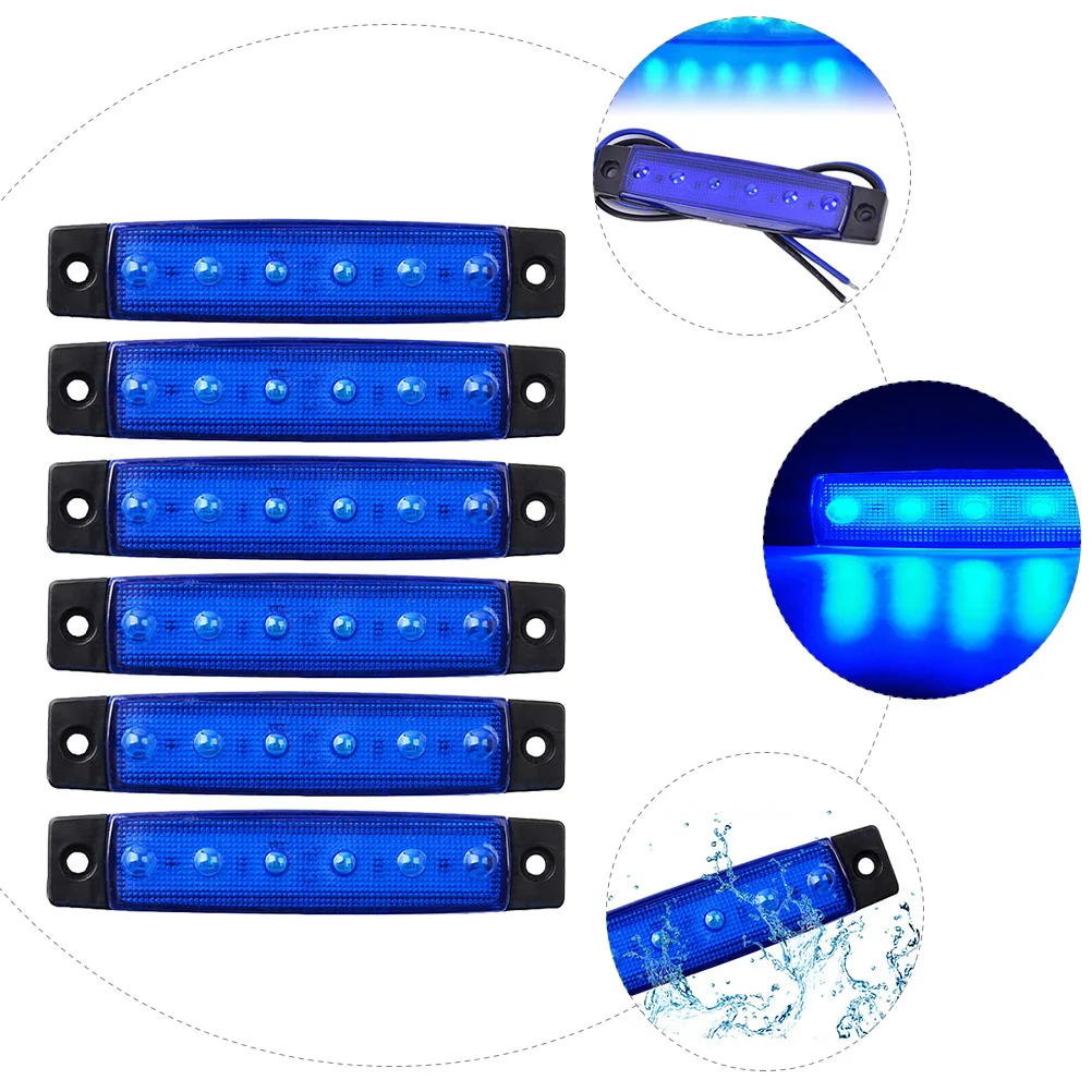 

6Pcs Marine Boat Lights Waterproof ABS Low Power Consumption Stern Navigation Lights for Deck Kayak
