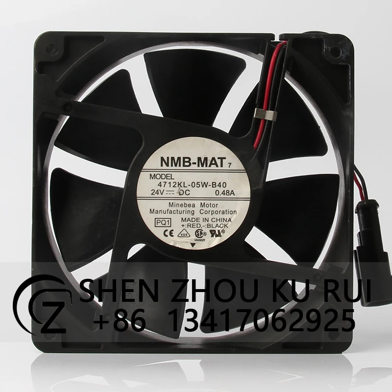 

4712KL-05W-B40 Case Cooling Fan for NMB DC24V 0.48a EC AC 12x12x38cm 12cm 12038 ABB Inverter Axial Flow Centrifugal Ventilation