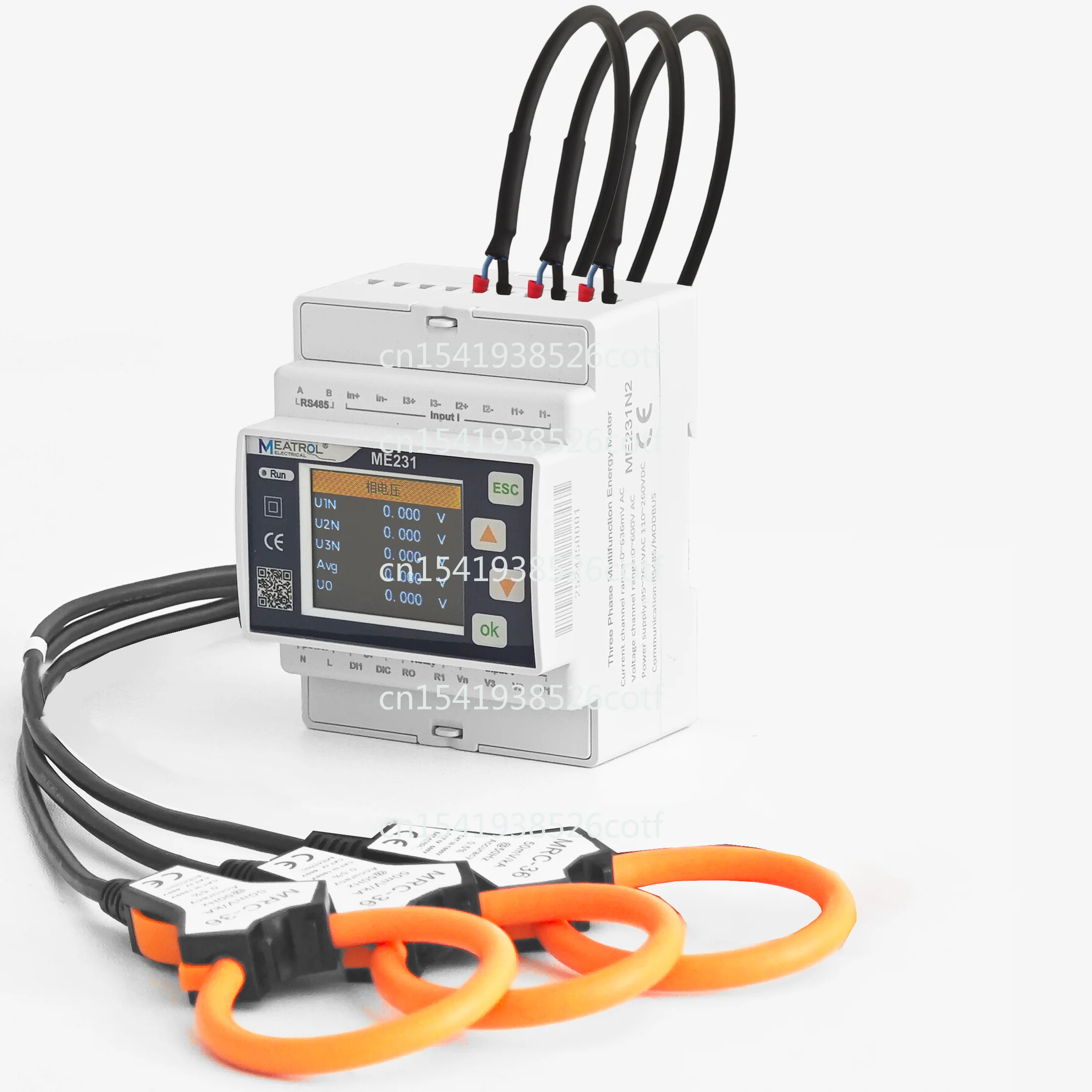 

Rail-type three-phase smart meter Roche coil flexible transformer set, electric energy metering