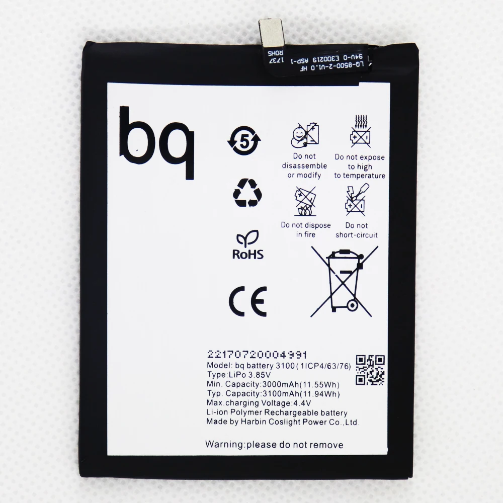 3100mAh BQ Aquaris X X Pro 3100 Bq Battery 3100