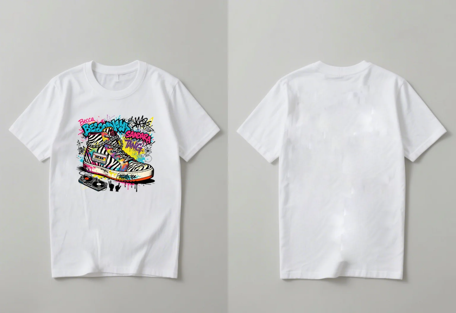 The latest fashion trend of graffiti print T-shirts in 2025 comfortable and casual short-sleeved T-shirts for both men and women