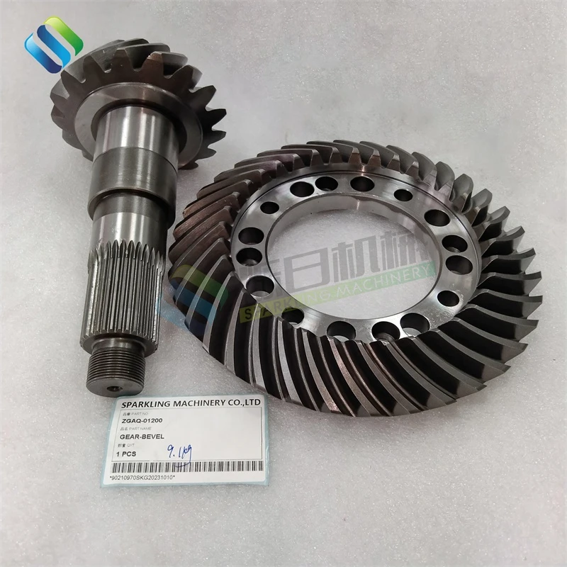 SKGM ZGAQ-01200 R200W-7 Wheel Excavator Spare Parts Bevel Gear Set ZGAQ-01200