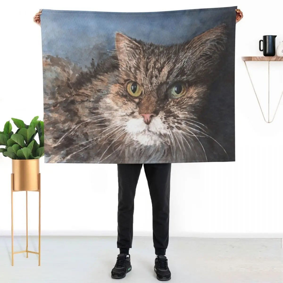 Molly the Tabby Cat Throw Blanket bed plaid Decorative Throw Giant Sofa Sofas Cute Luxury Designer Blankets
