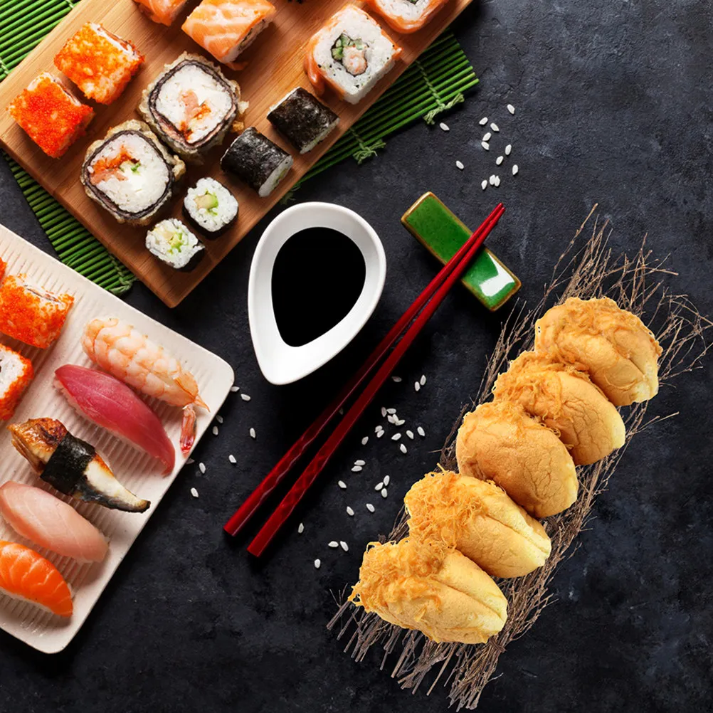 2 Piezas de Cerca Decorativa de Bambú para Servir Sushi, Bandeja Japonesa Vintage para Sashimi, Cerca de Bambú en Miniatura, Accesorios para Mesa de Sushi