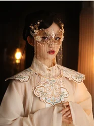 Chinese Antique Veil  Half Face Tassel Face Curtain Costume Cosplay Dress Up Props