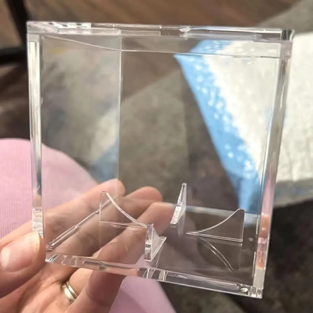 Acrylic Baseball Display Case Clear Dustproof Baseball Storage Box Cube Shape Full View Ball Cube Display Case
