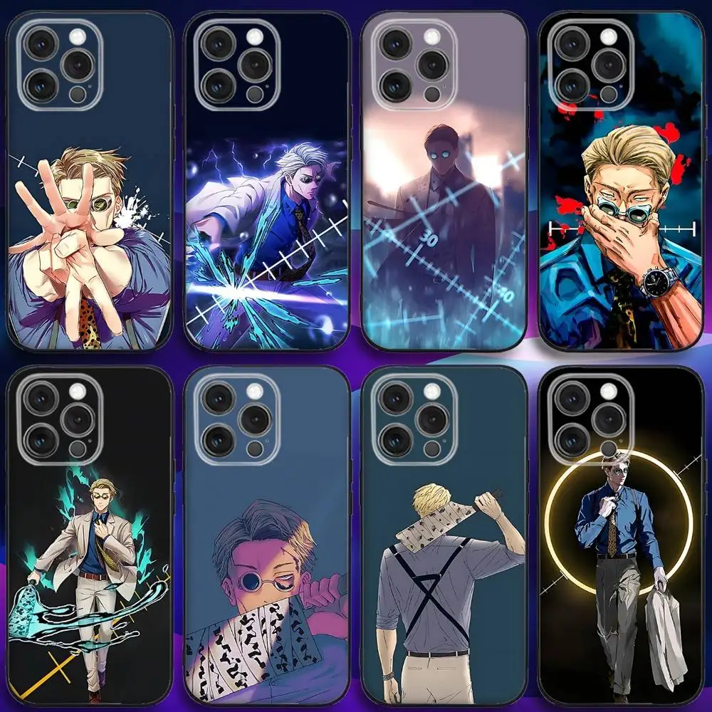

K-Kento Nanami Anime Phone Case For iPhone 17,16,15,14,13,12,11,Pro,Max,Plus,X,XS,SE4,E,Mini,Soft Black Case