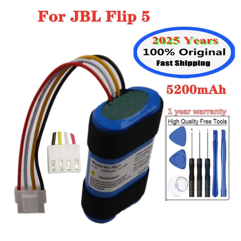 

2025 Years Speaker Original Battery For JBL Flip 5 Flip5 Wireless Bluetooth Replacement Battery Batteries 5200mAh