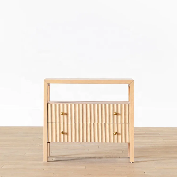 

bedroom furniture American solid oak antique wide bedside table