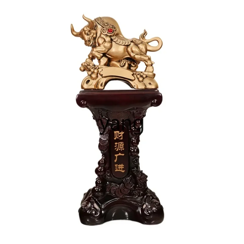 LH   Niu Ornament Lucky Company Opening Gift Housewarming Gift Hall Entrance Floor Decoration