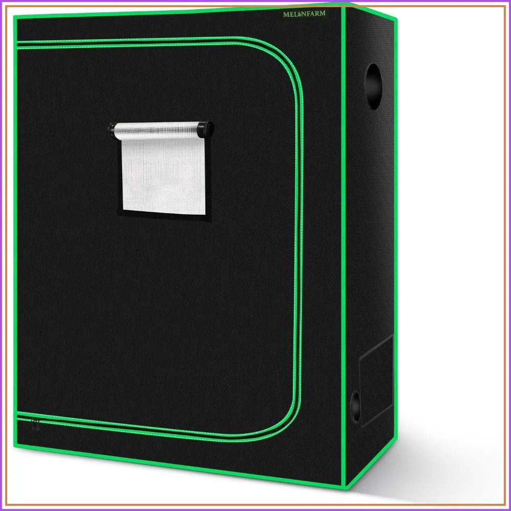 

48"x24"x60" Grow Tent, High Reflective 600D Diamond Mylar, Observation Window & Floor Tray for Indoor Plants
