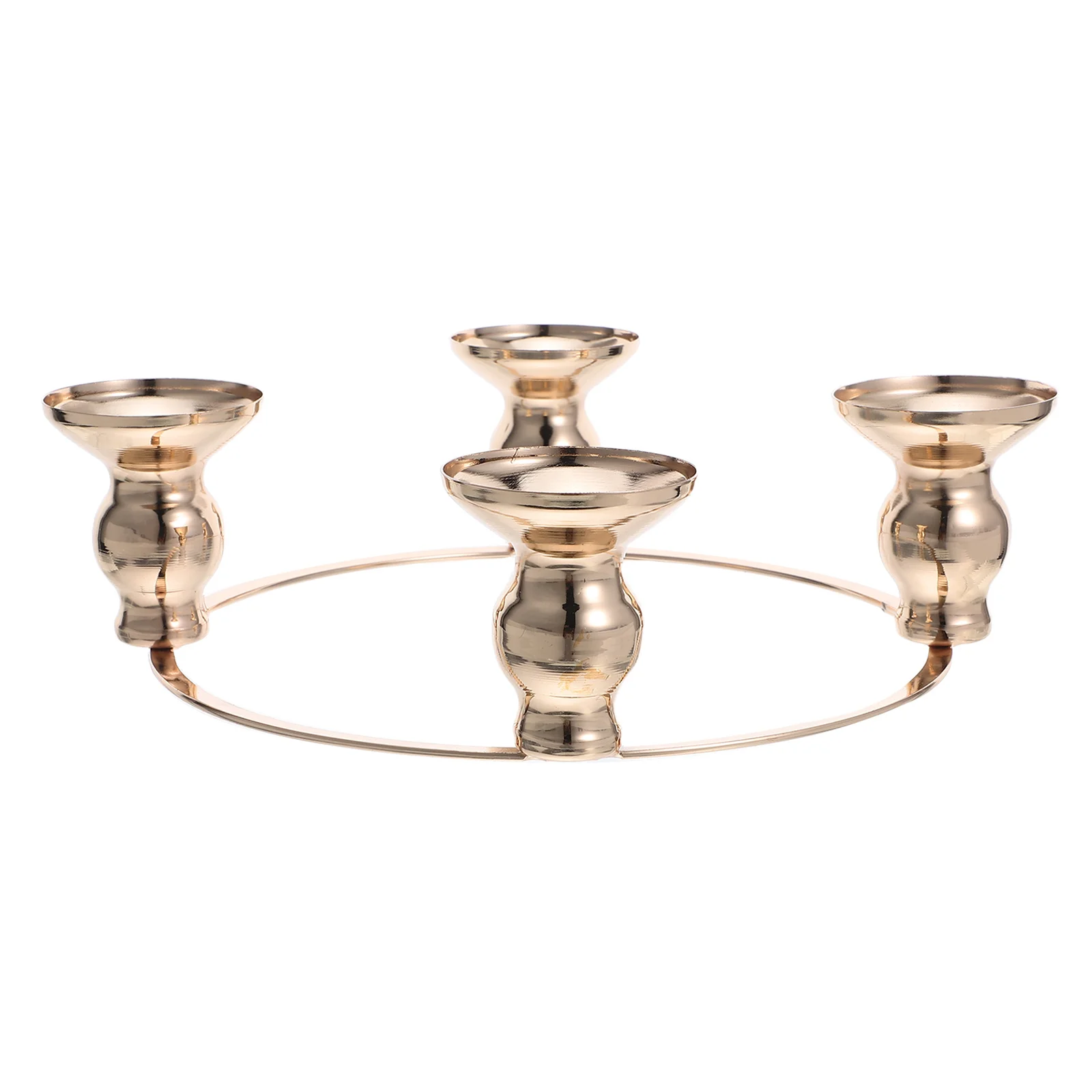 

Christmas Ring Iron Advent Wreath Holder For Dining Table, Xmas Centerpiece Decor Party Supplies