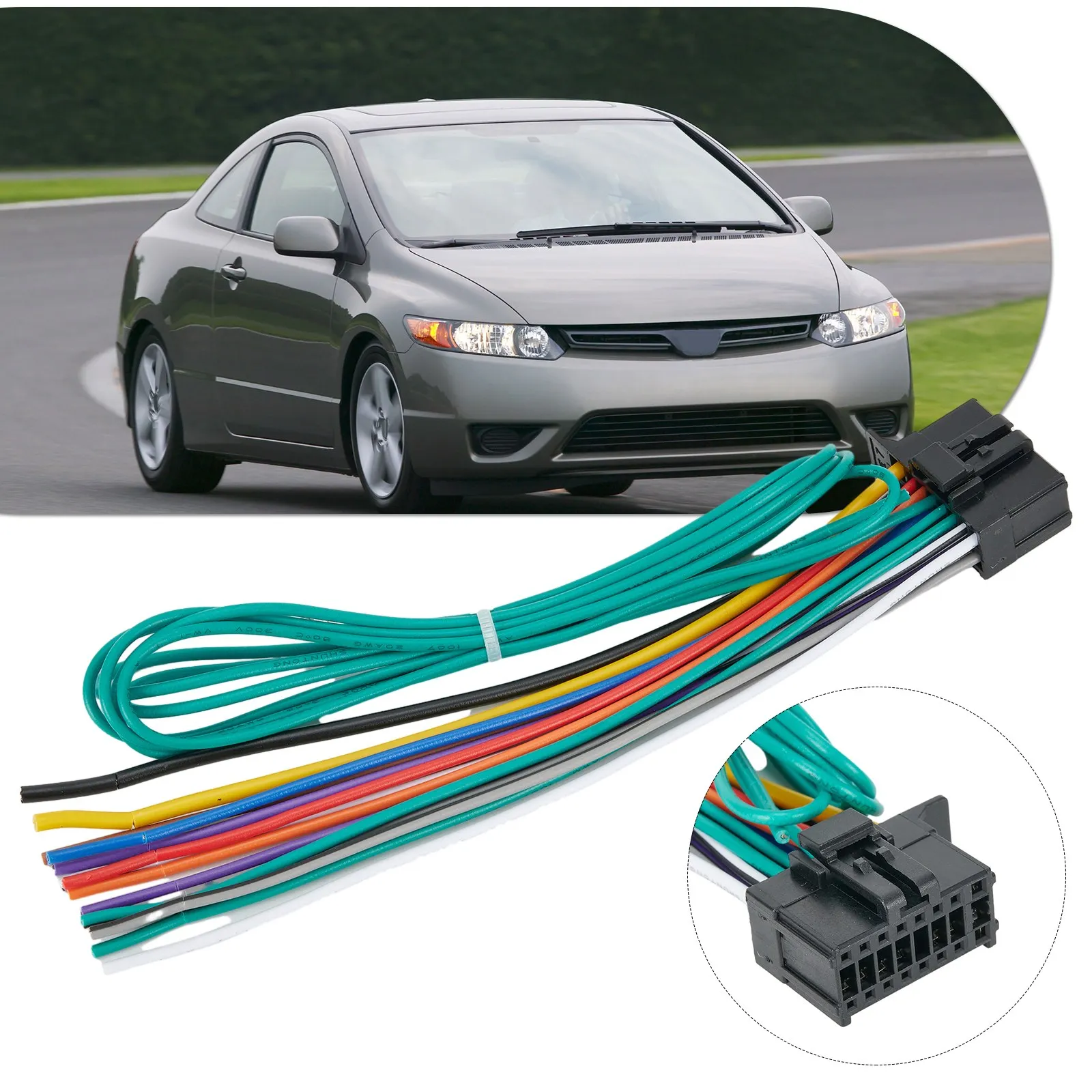 16-Pin Pioneer Radio Plug Stereo Wiring Wire Harness Power Plug For 2010-Up For Pioneer DEH Model Double DIN Unit
