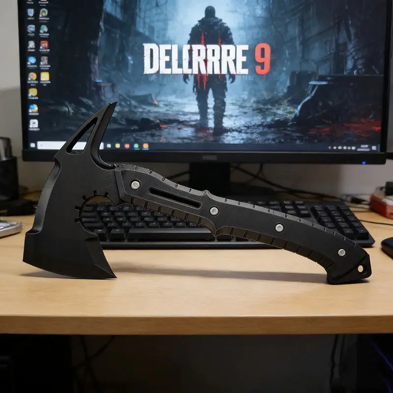 Accesorios de Cosplay de Leon·Scott·Kennedy RE9 Requiem, Hacha Táctica de Leon, Resident Evil 9, Material de PVC Preciso al Juego, Impresión 3D